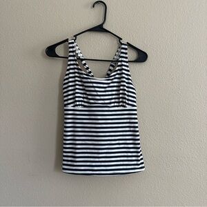 Lands End Striped Tankini Top